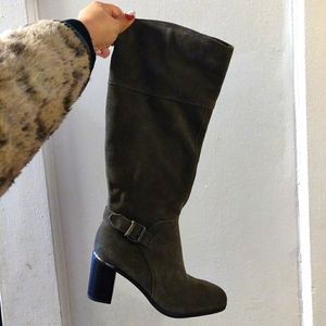 Bandolino - Ollia boot in olive green ivy suede 8